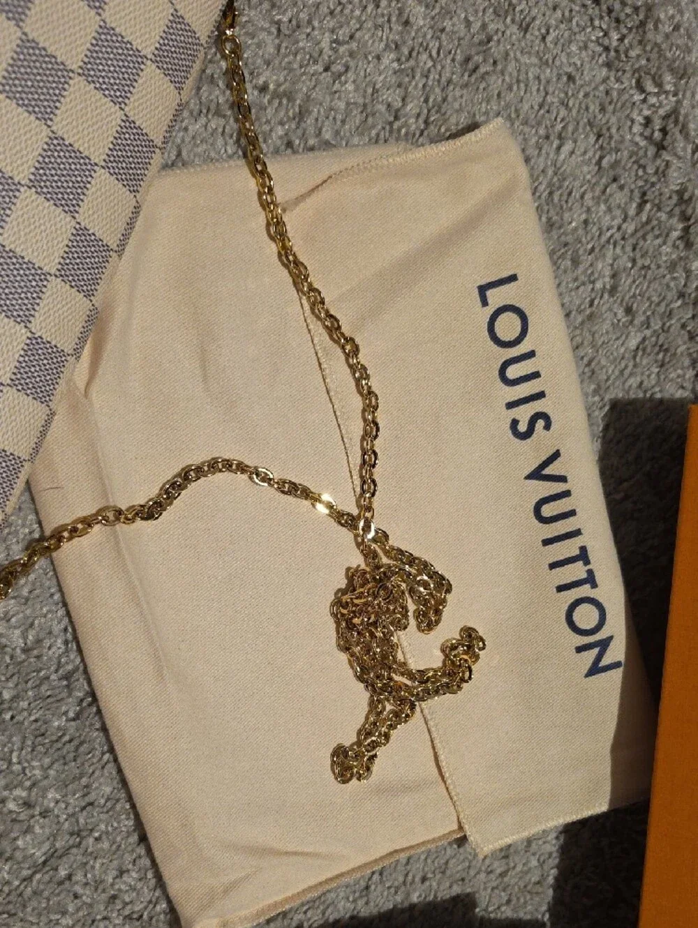 Louis Vuitton Damier Azur Envelope Clutch- Cream & Light Blue